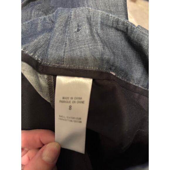 Theory Brionne Greece Wide Leg Pants Blue Size 8 - Picture 3 of 12